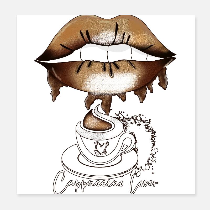 Cappuccino Lover Poster 8" x 8" (20x20 cm)