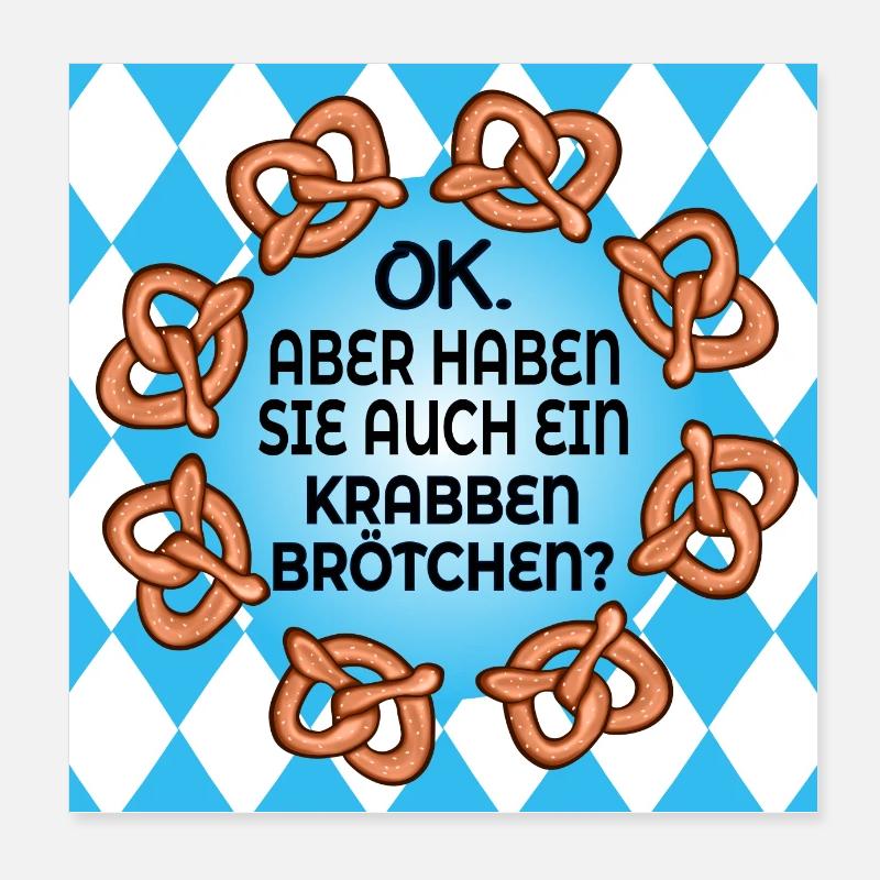 KRABBENBRÖTCHEN BAYERN Poster 20x20 cm