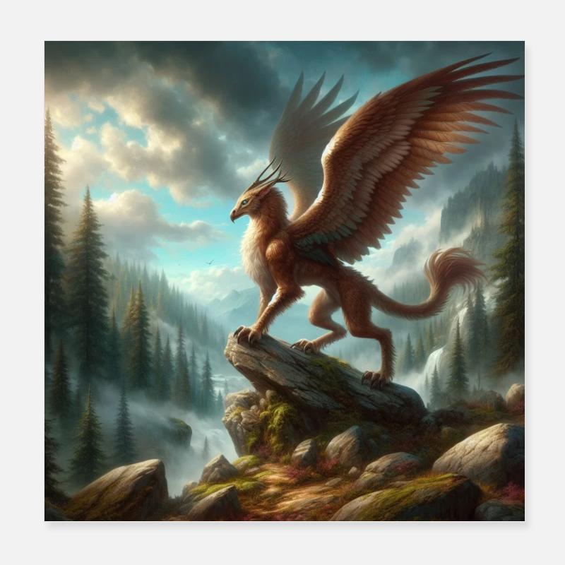 Peryton Poster 20x20 cm