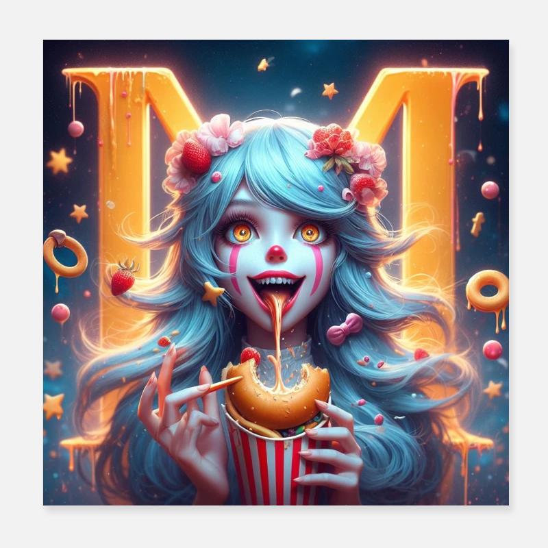 Sweet Tooth Clown 3D Poster 8" x 8" (20x20 cm)