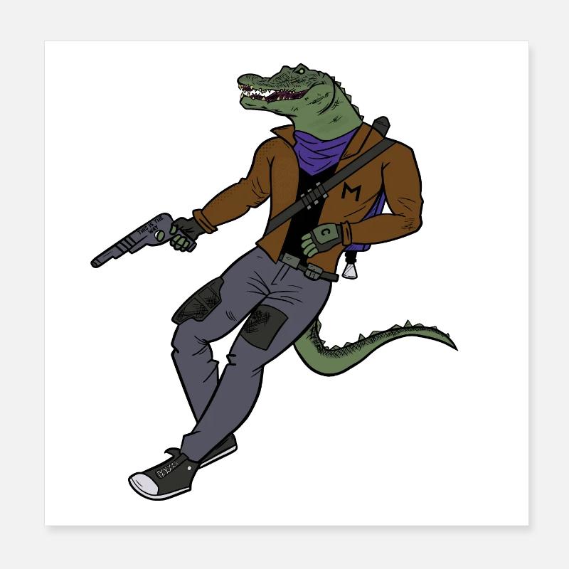 Crocdolien Poster 20 x 20 cm