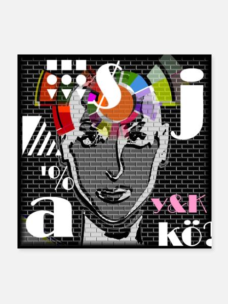 POP ART vs 009 - Poster 20x20 cm - Weiß