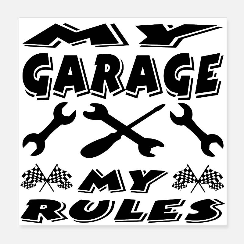 Garage Poster 20 x 20 cm