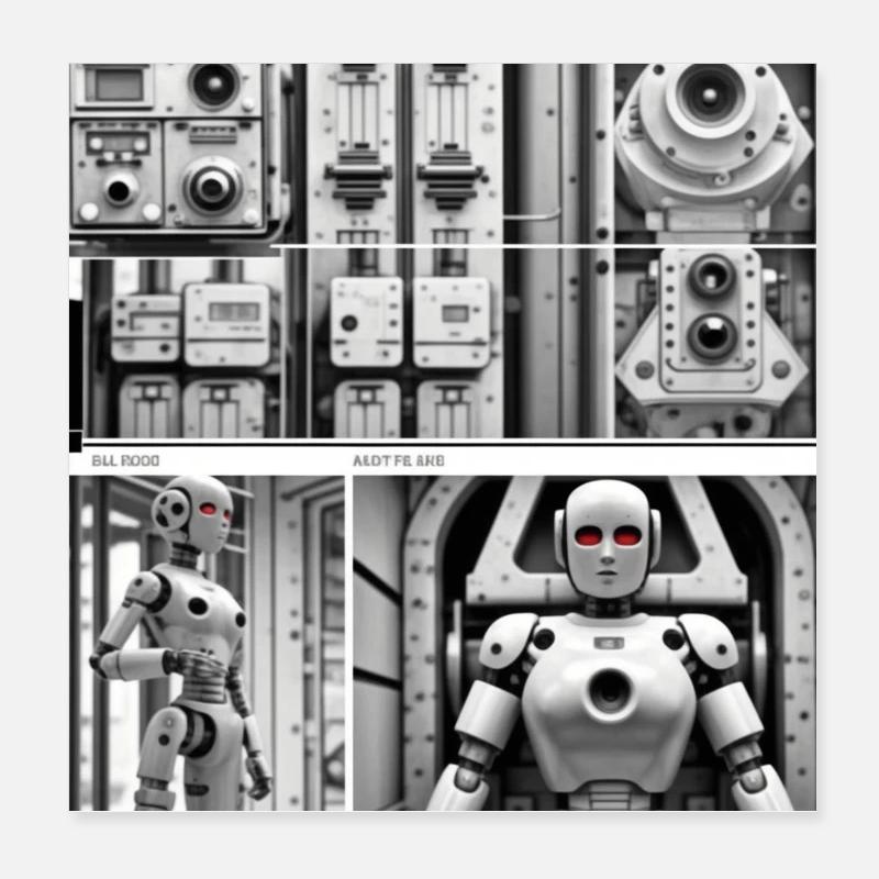 Robot Poster 20 x 20 cm