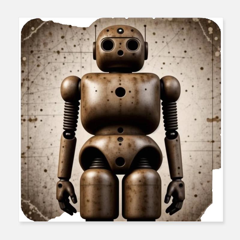 Robot Poster 8" x 8" (20x20 cm)