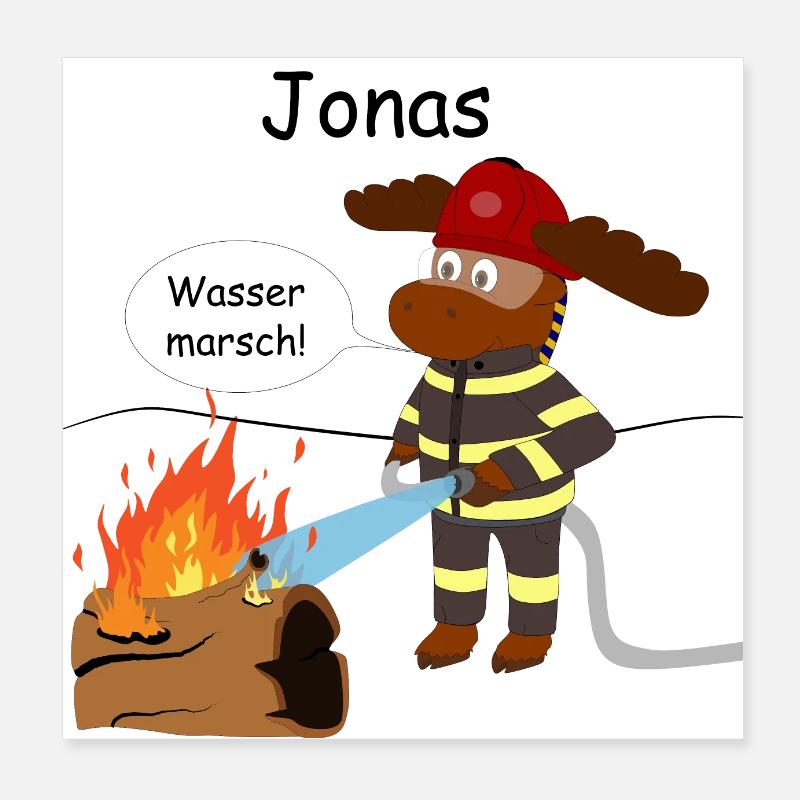 Eric als Feuerwehrmann5 Poster 20x20 cm