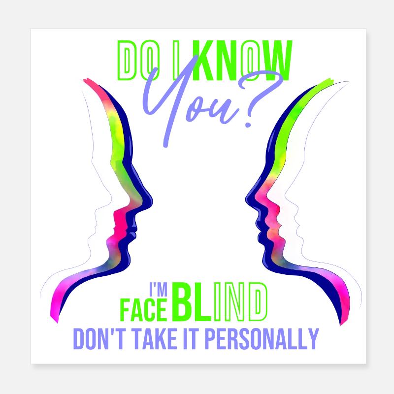 faceblind Poster 8" x 8" (20x20 cm)