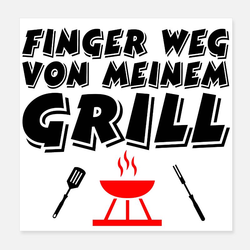 Grillen Poster 20x20 cm