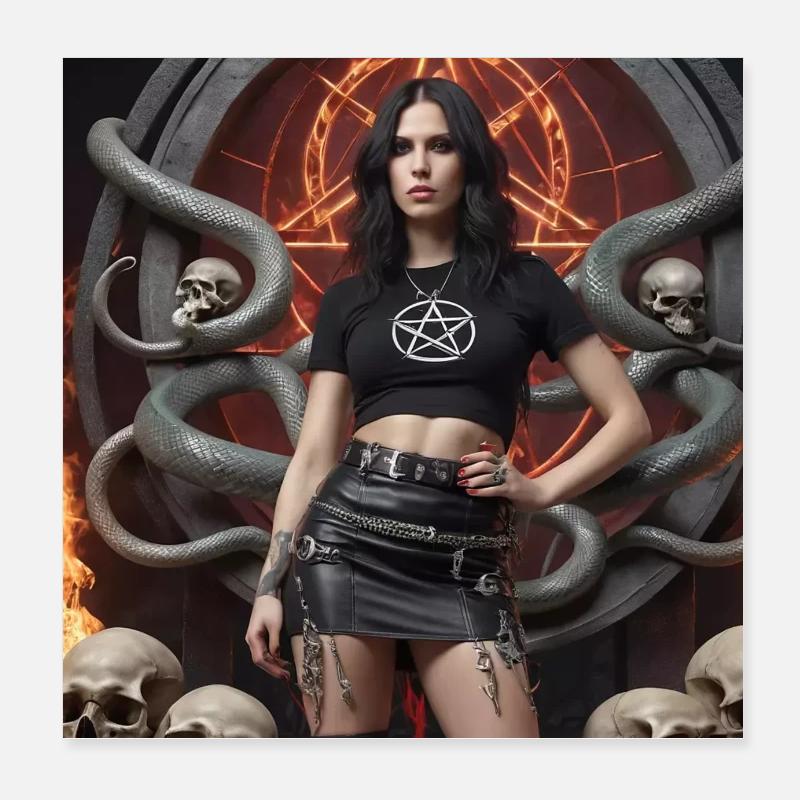 Pose de métal lourd Poster 20 x 20 cm