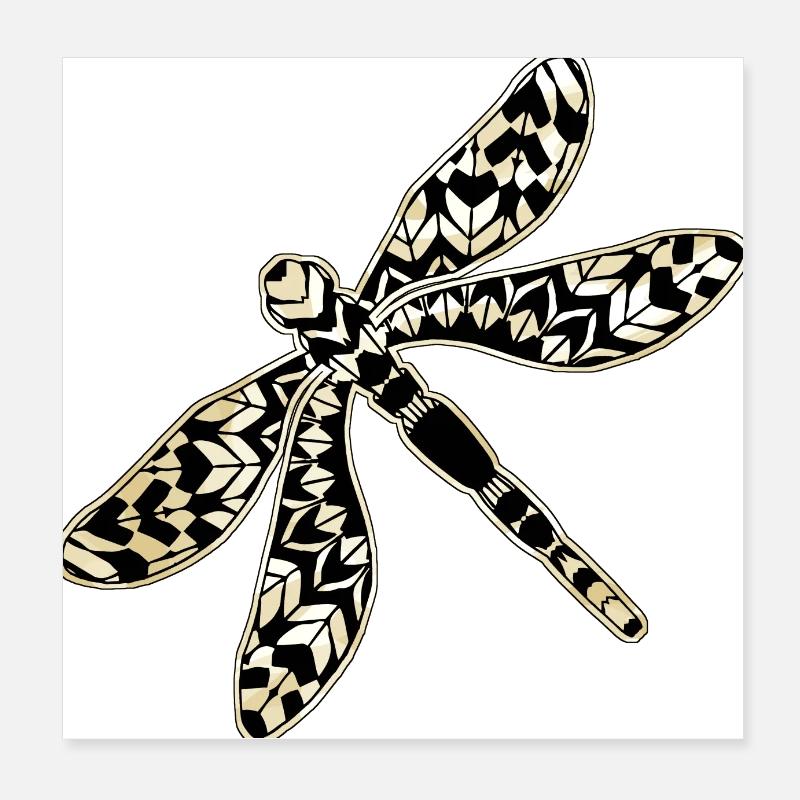 Dragonfly Poster 8" x 8" (20x20 cm)