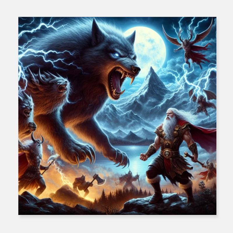 Fenrir Poster 20 x 20 cm