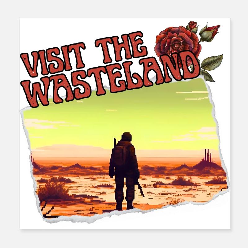 Visit the wasteland Poster 8" x 8" (20x20 cm)