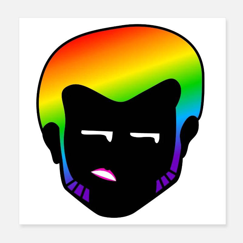 Genervtes Augenrollen : Sticky Queer Pride Poster 20x20 cm