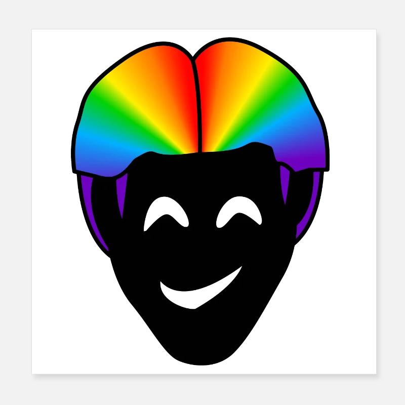 Lächeln glücklich : Sticky Queer Pride Poster 20x20 cm