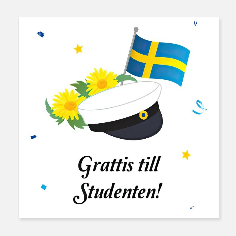 Graduation 2024 class High school graduation party Poster 8" x 8" (20x20 cm)