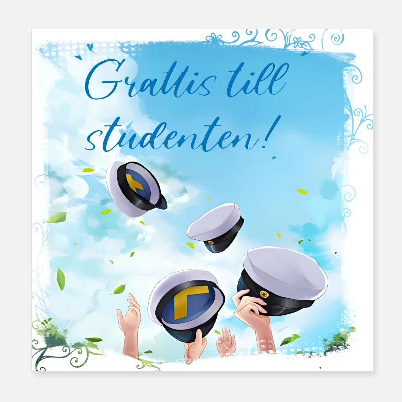 Abschlussfeier 2024 Abiturfeier Poster 20x20 cm