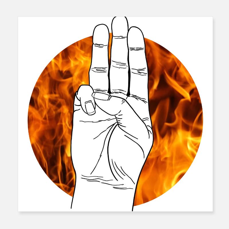 Hommage de signe de la main par Panem Hunger Games Poster 20 x 20 cm