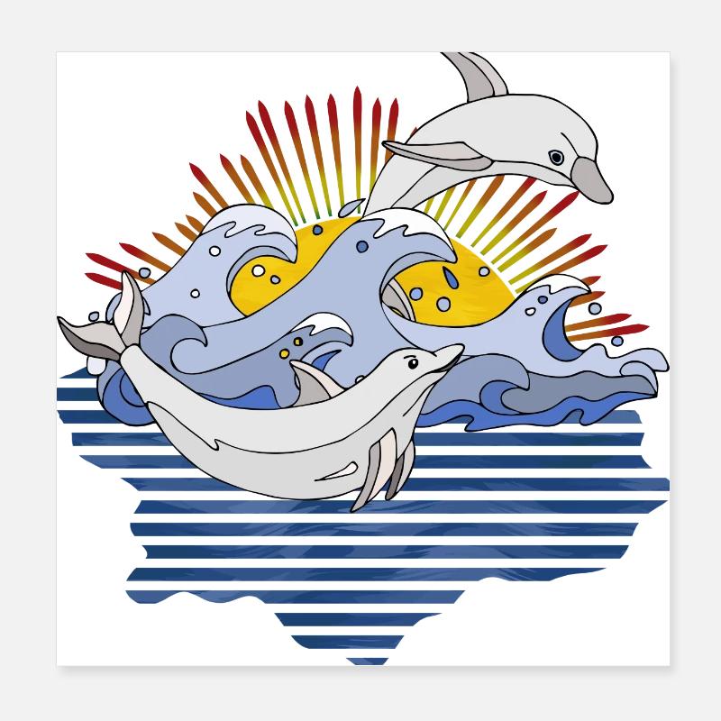 Delphine Poster 20x20 cm