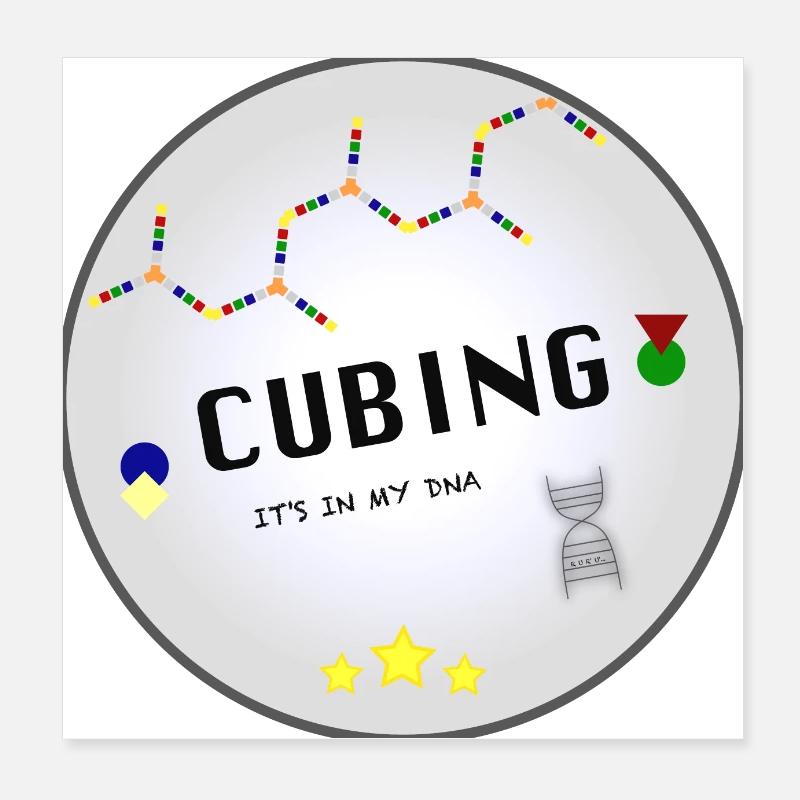 Cubing It's In My DNA Poster 8" x 8" (20x20 cm)