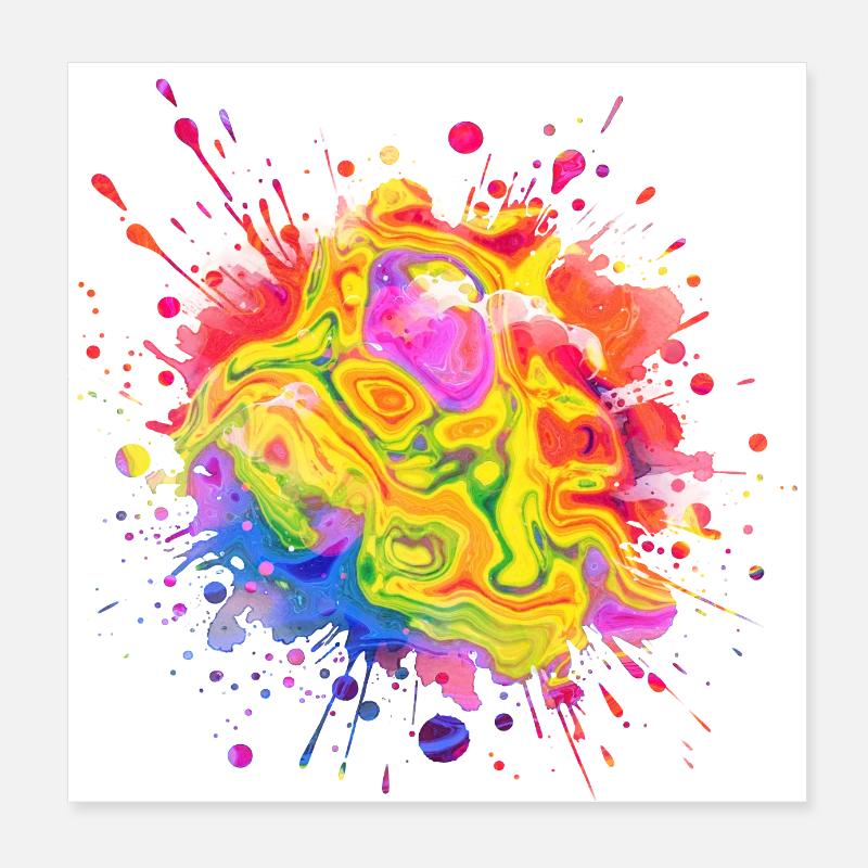 splash drop liquid abstract background water wave Poster 8" x 8" (20x20 cm)