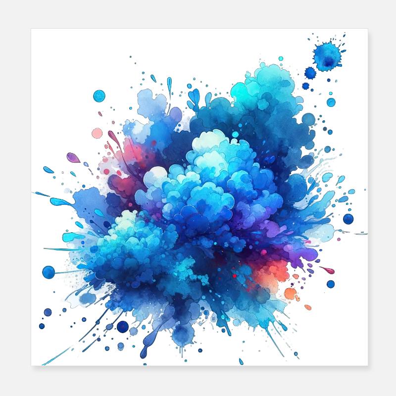 splash drop liquid abstract background water wave Poster 8" x 8" (20x20 cm)
