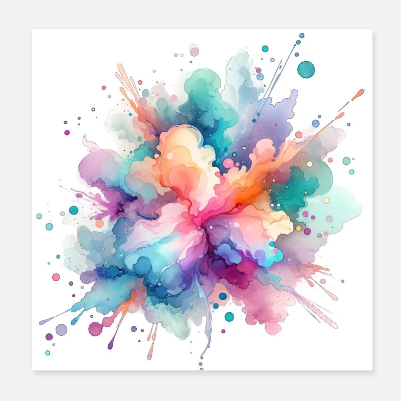 splash drop liquid abstract background water wave Poster 8" x 8" (20x20 cm)