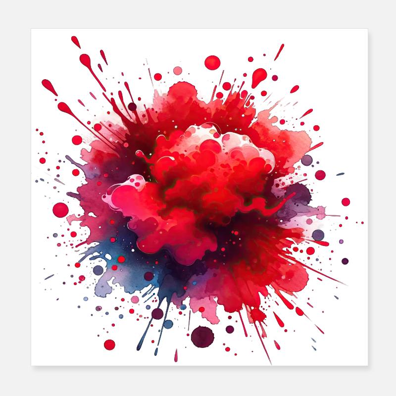 splash drop flüssigkeit abstrakter hintergrund wasserwelle Poster 20x20 cm