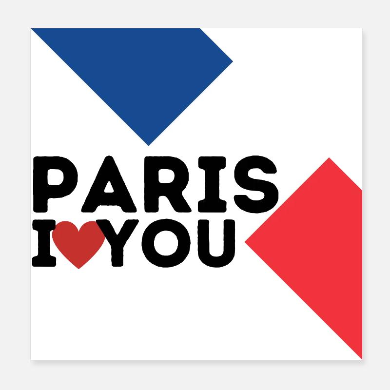 Paris je t'aime Poster 20 x 20 cm