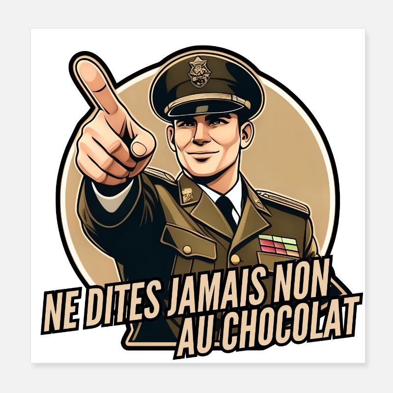 Ne dites jamais non au chocolat Poster 20 x 20 cm