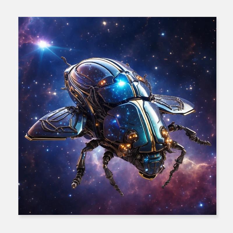 Affiche L’insecte de l’espace comme vaisseau spatial dans l’espace Poster 20 x 20 cm