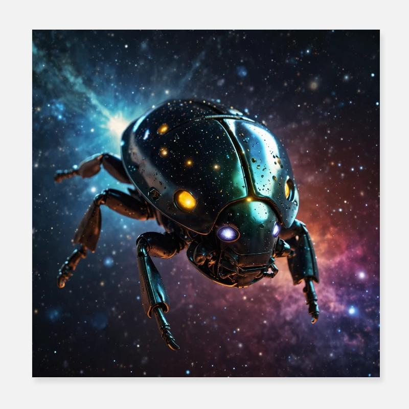 Space as a spaceship in space Poster 8" x 8" (20x20 cm)