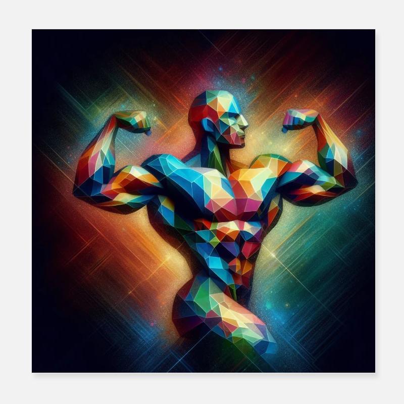 Culturisme Poster 20 x 20 cm