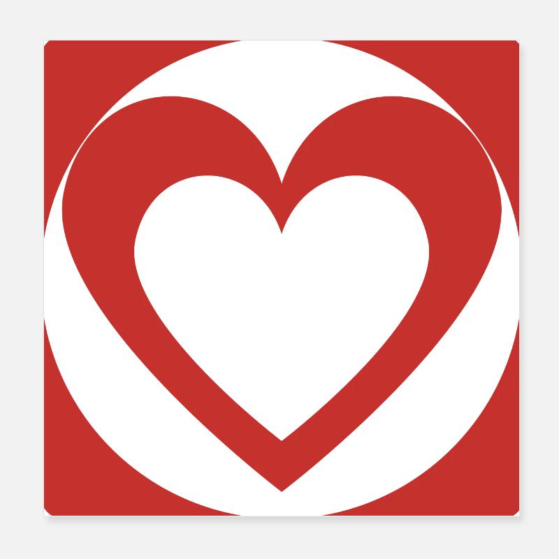 Red Heart Poster 8" x 8" (20x20 cm)