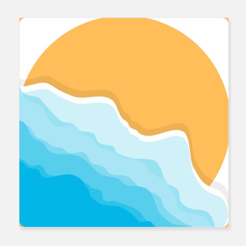 Beach Poster 8" x 8" (20x20 cm)