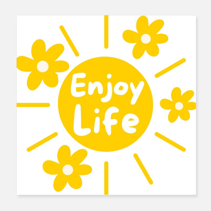 Profite de la vie Poster 20 x 20 cm