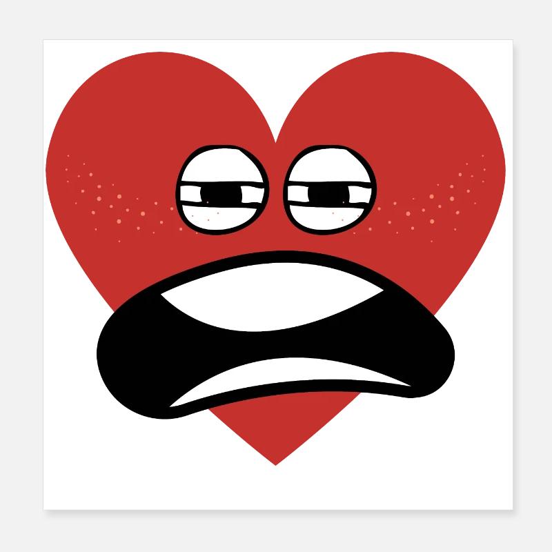 A jaded red heart Poster 8" x 8" (20x20 cm)