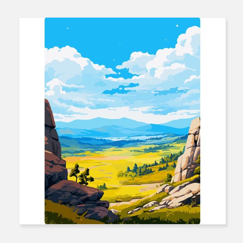 Parc national de la Sierra de Guadarrama, Espagne, affiche Poster 20 x 20 cm