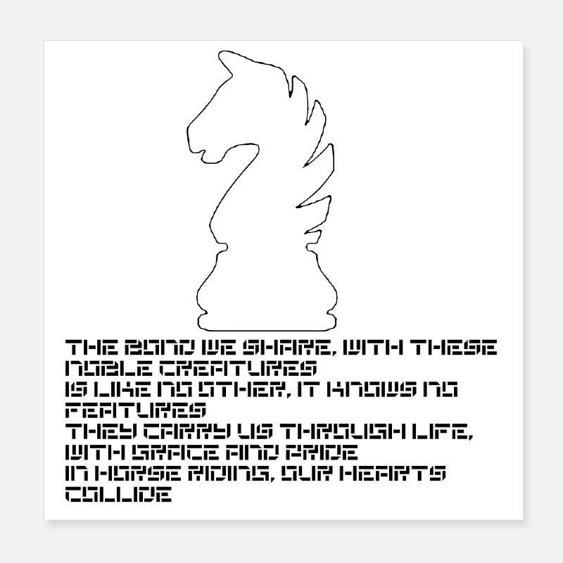 Bindung zum Pferd Poster 20x20 cm