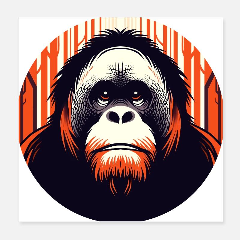 Orang-outan Poster 20 x 20 cm