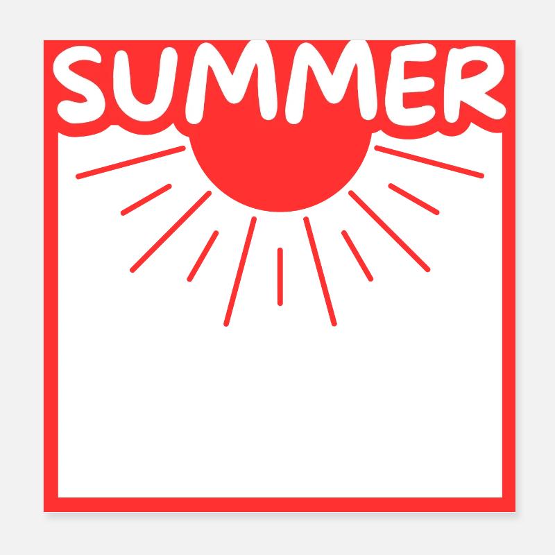 Sommersonne in einer Umgebung Poster 20x20 cm