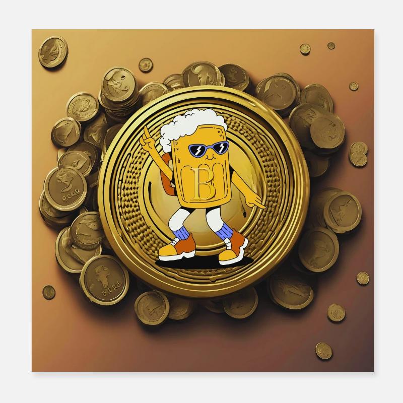 Dancing Beerman Poster 20x20 cm