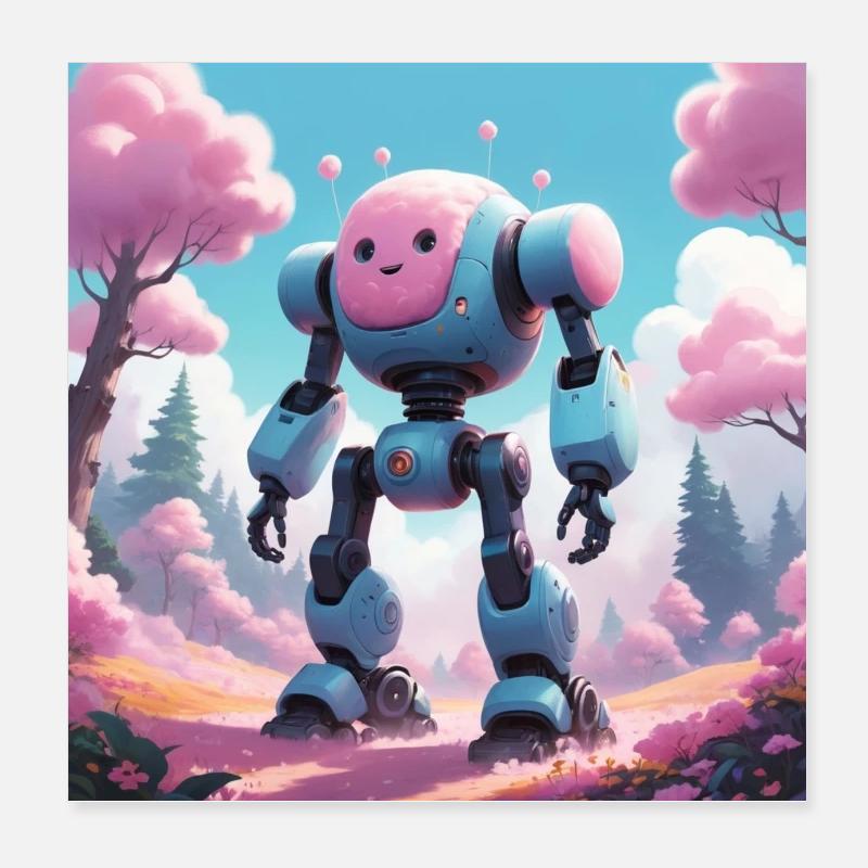 Robot Poster 20 x 20 cm