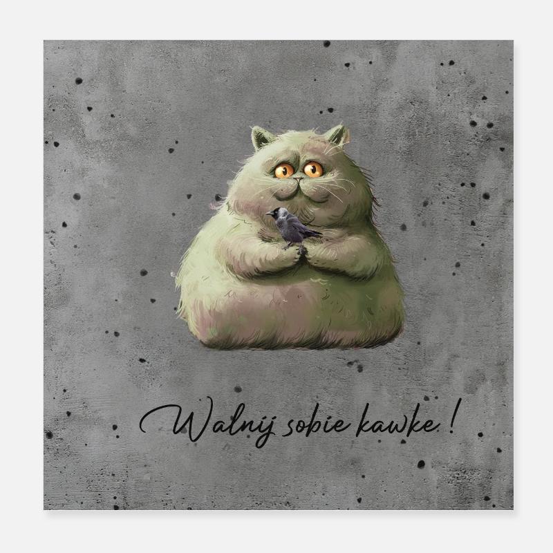 Mauspad Schlagen Sie sich eine Tasse Kaffee Poster 20x20 cm