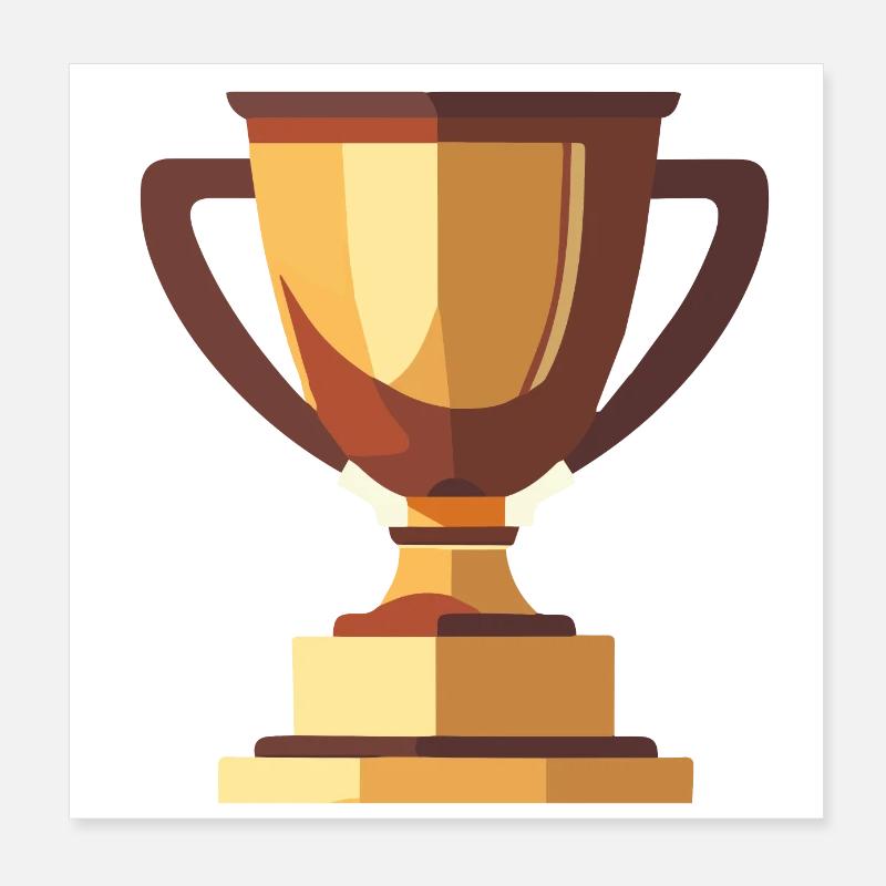 Winner Trophy Gold Poster 8" x 8" (20x20 cm)