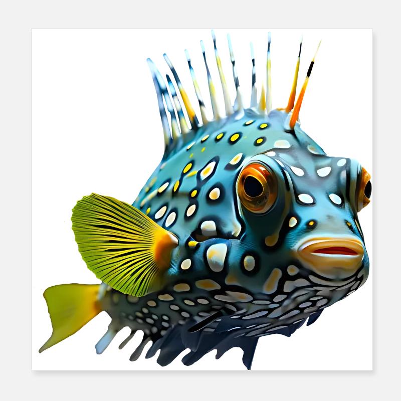 Exotic fish in bright colours Poster 8" x 8" (20x20 cm)
