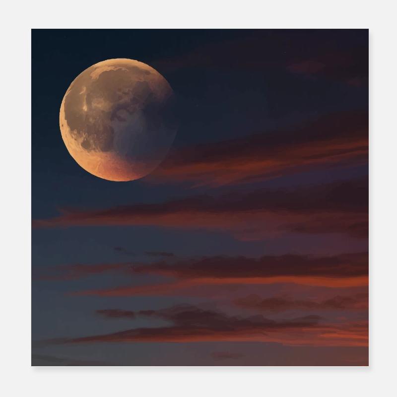 Landscape Sunset Poster 8" x 8" (20x20 cm)