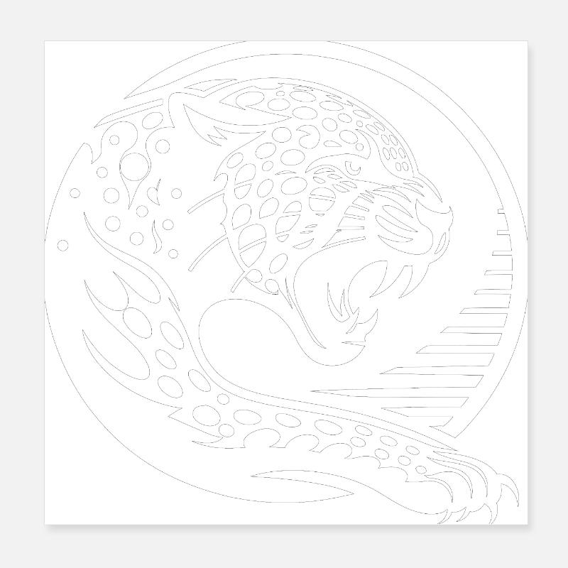 Tier Tierarten Kunst Wald Flora Poster 20x20 cm