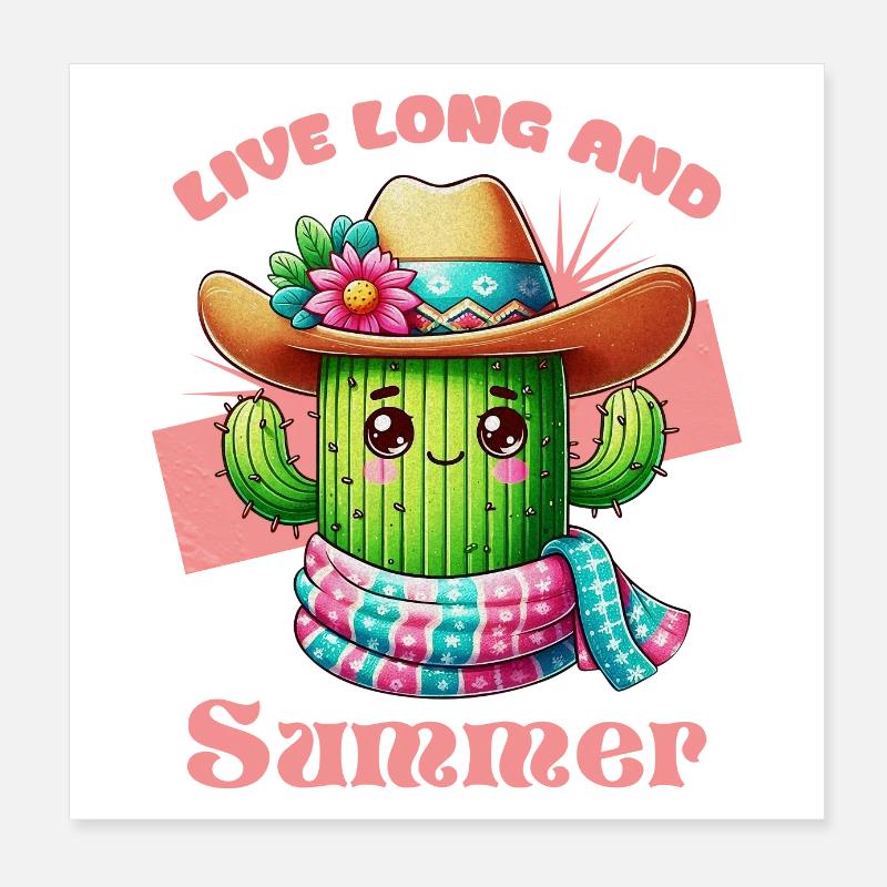 Live Long and Summer Poster 8" x 8" (20x20 cm)