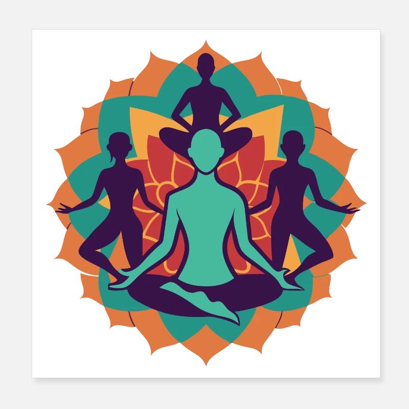 Asanas - Repos pour le corps et l’ Poster 20 x 20 cm