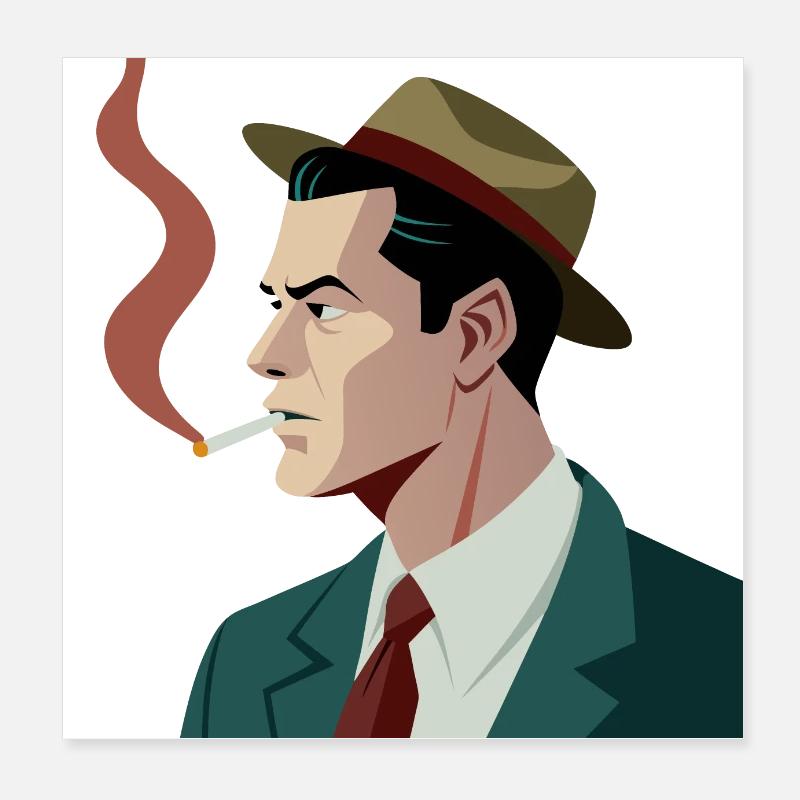 Mann - Vintage Poster 20x20 cm